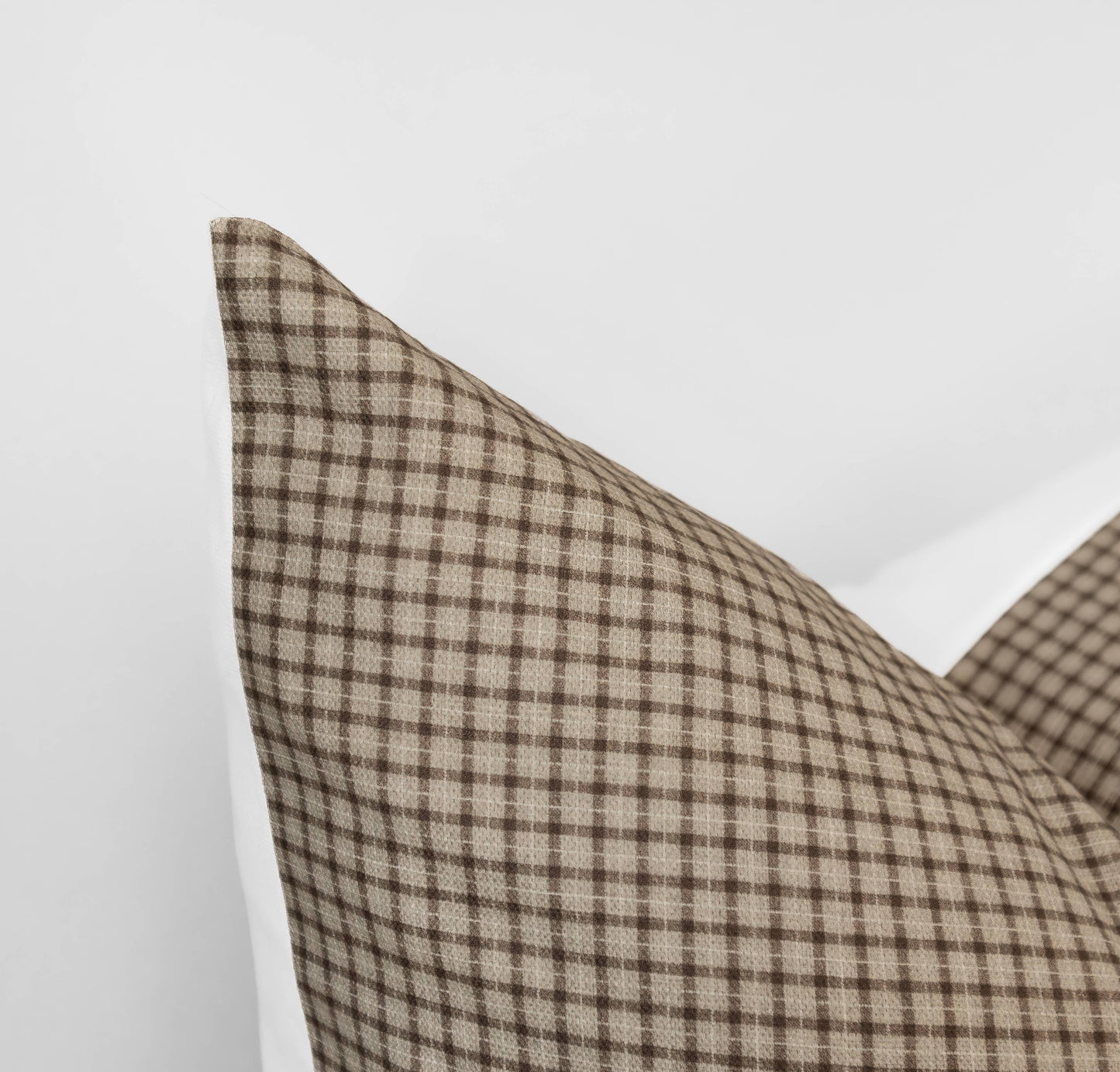 Elliot Pillow Cover | Plaid Tartan Neutral Beige Cushion