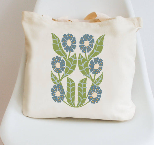 Boho Flower Tote Bag Canvas