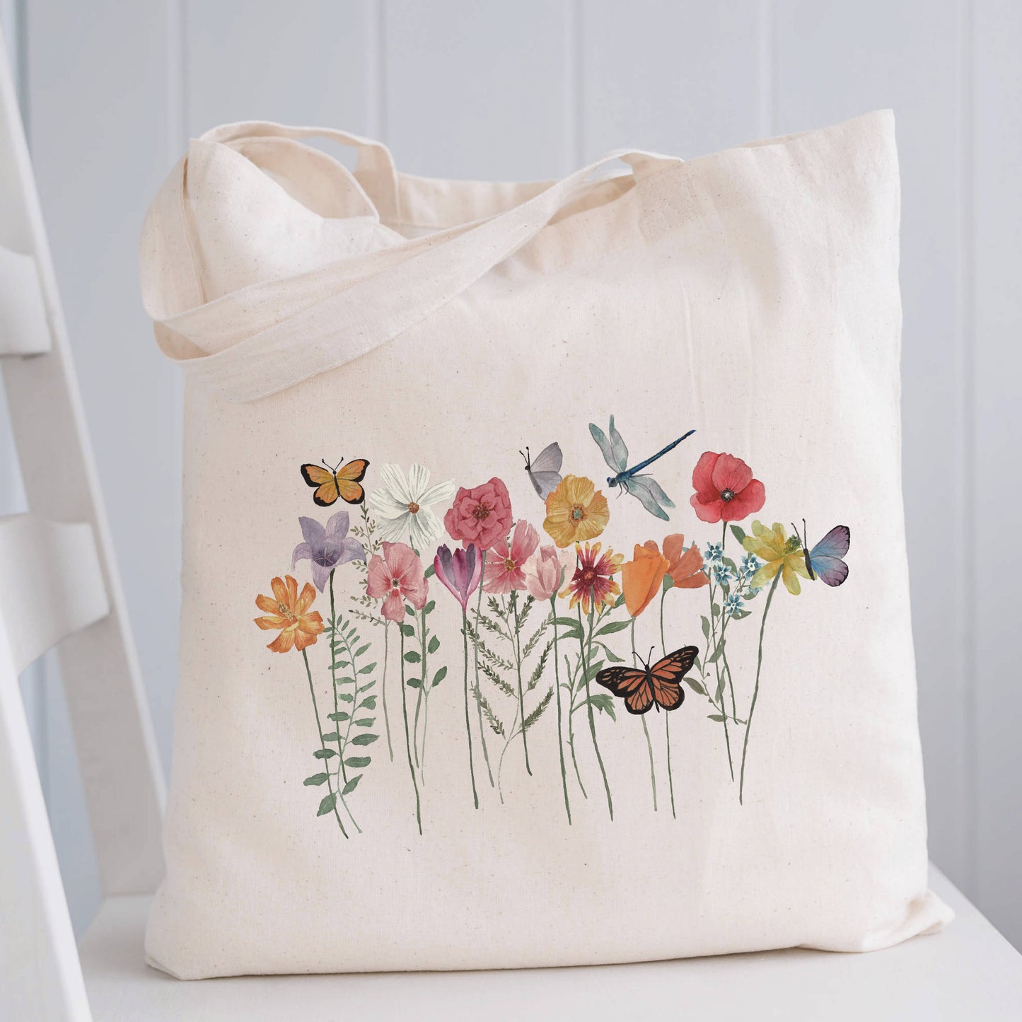 Wildflower Spring Canvas Tote Bag