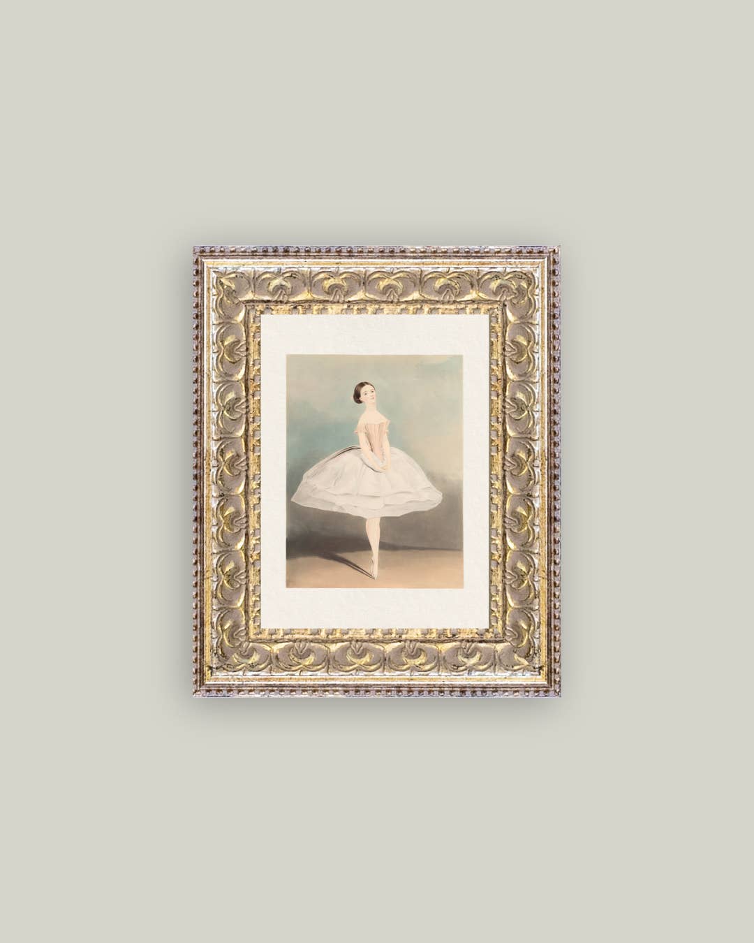 Ballerina Framed Antique Art