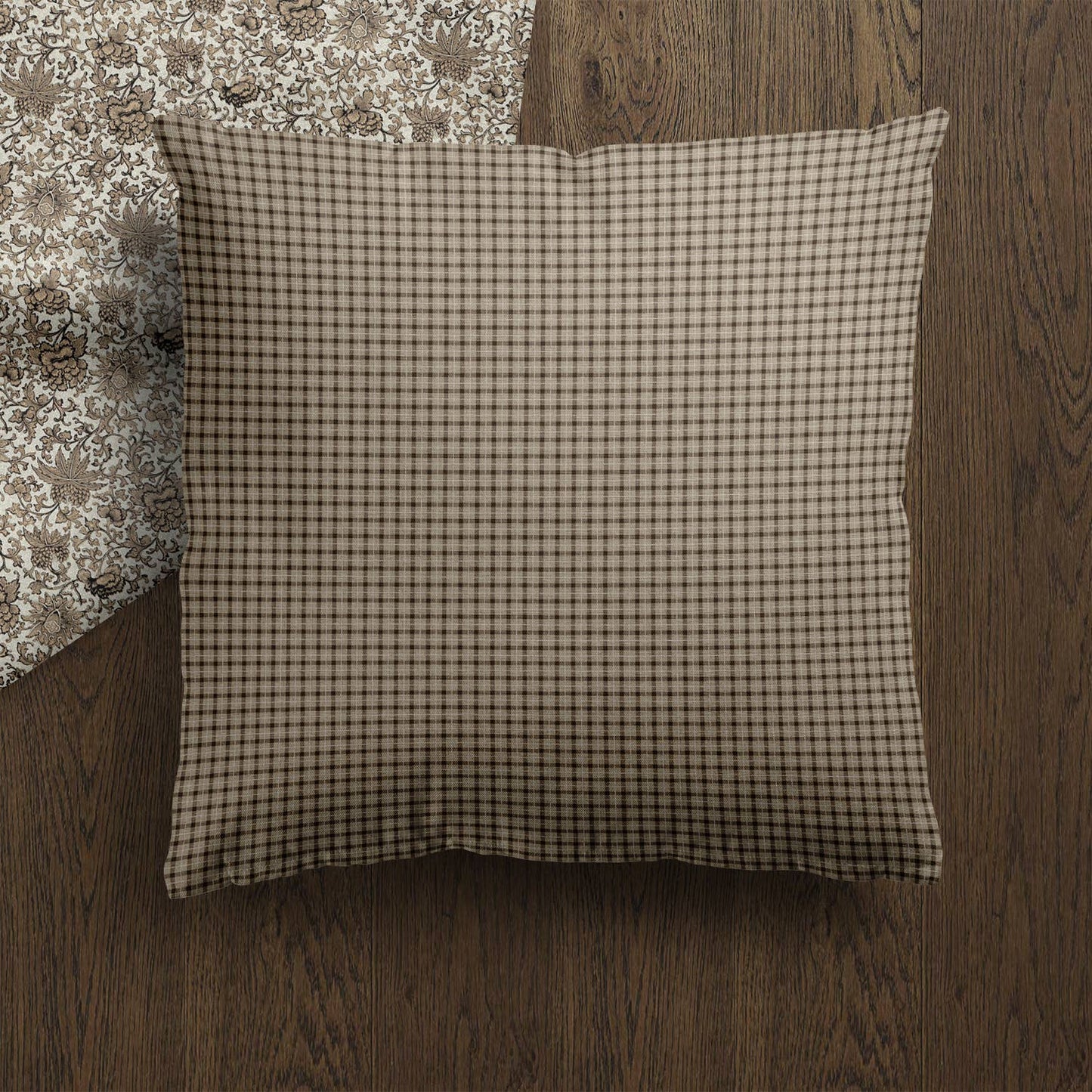 Elliot Pillow Cover | Plaid Tartan Neutral Beige Cushion