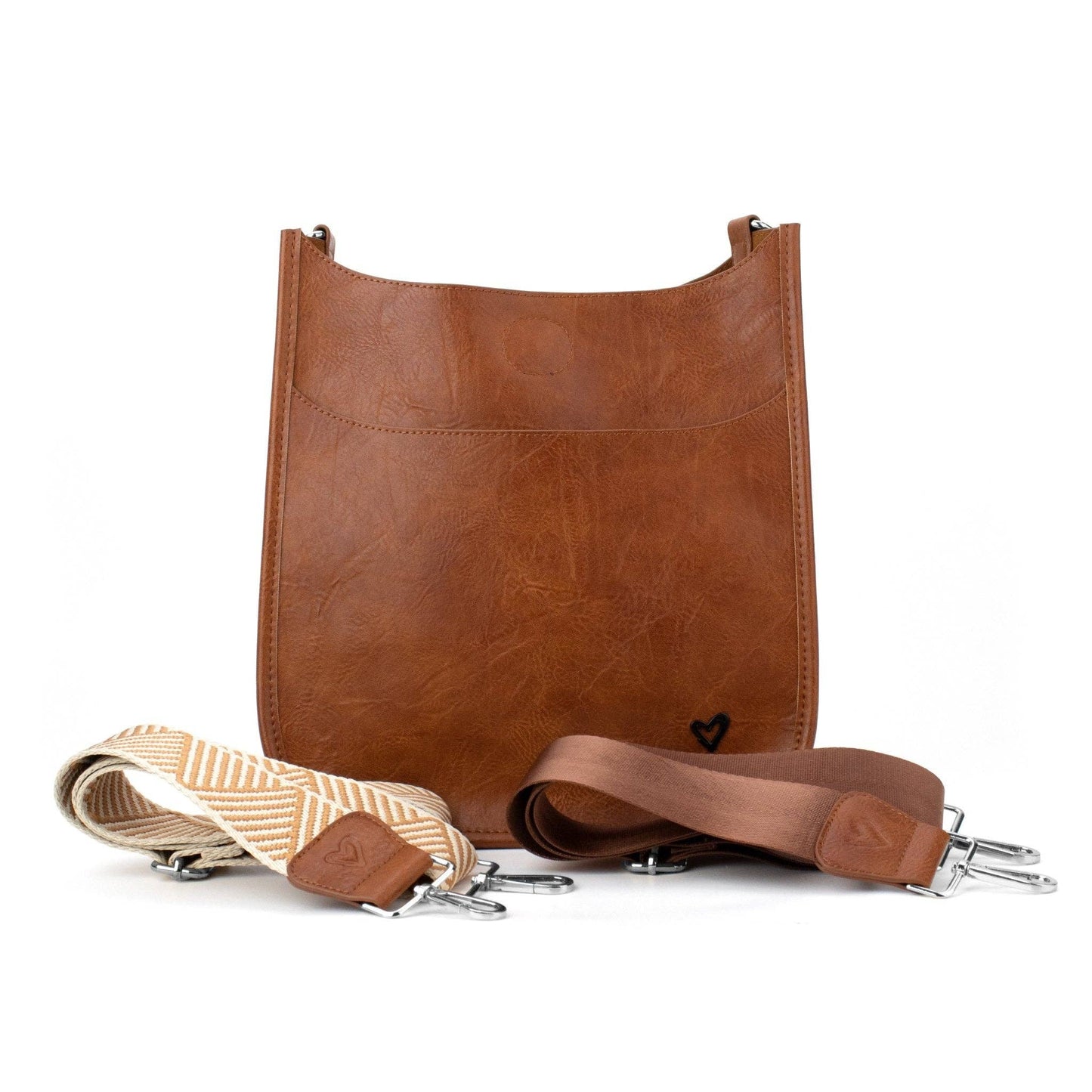 NEW Oakville Vegan Leather Messenger - Brown