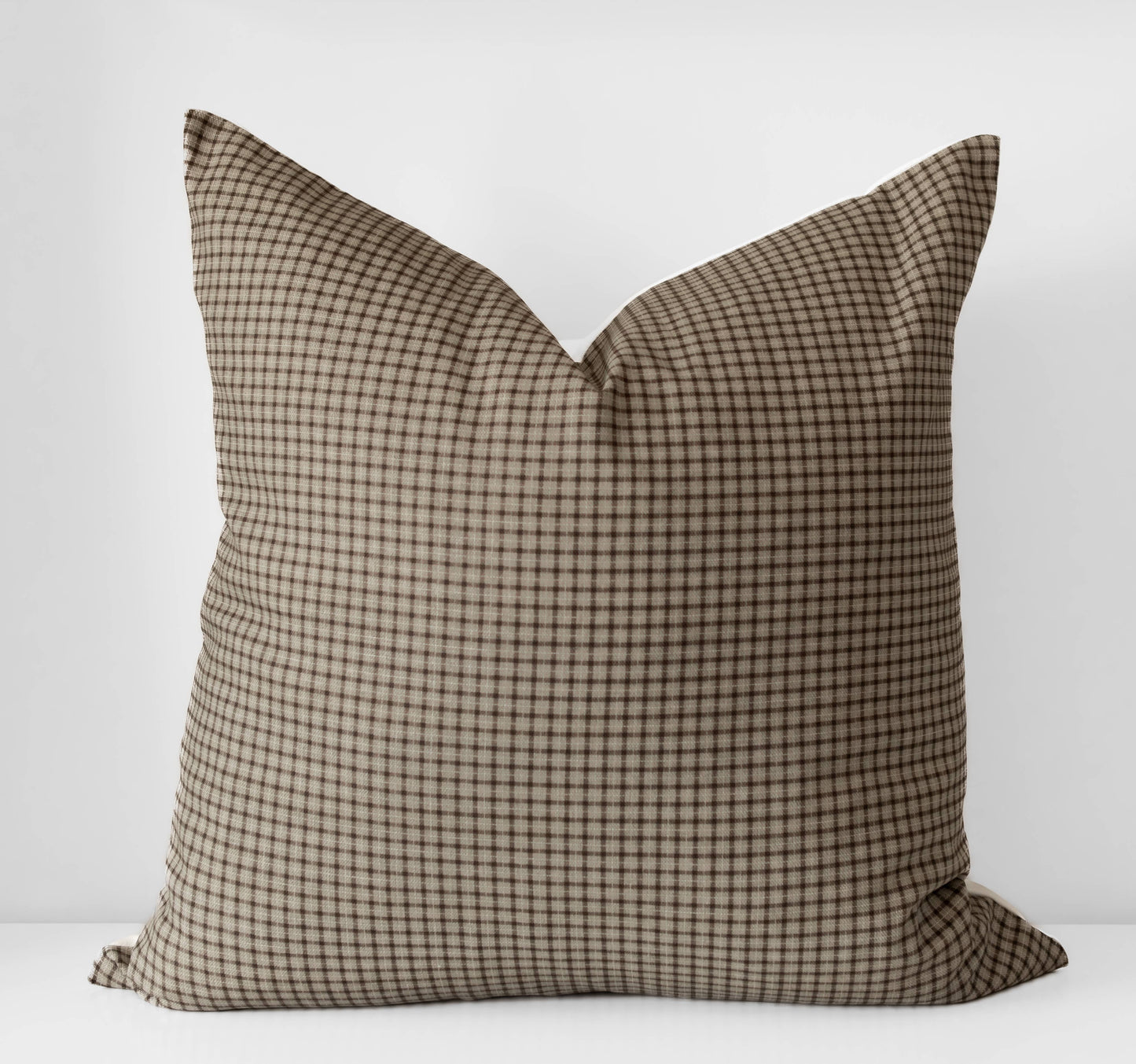 Elliot Pillow Cover | Plaid Tartan Neutral Beige Cushion