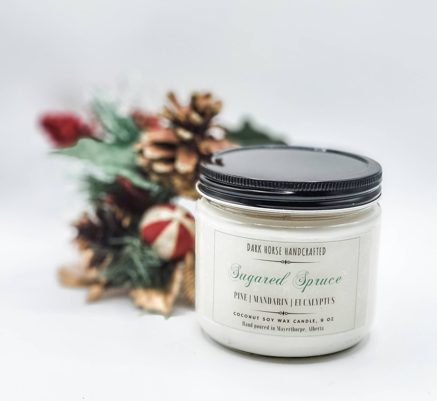 Sugared Spruce - Christmas, Natural Coconut Soy Candle