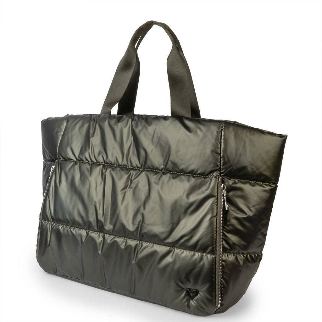 Panorama Puffer Large Tote - Olive