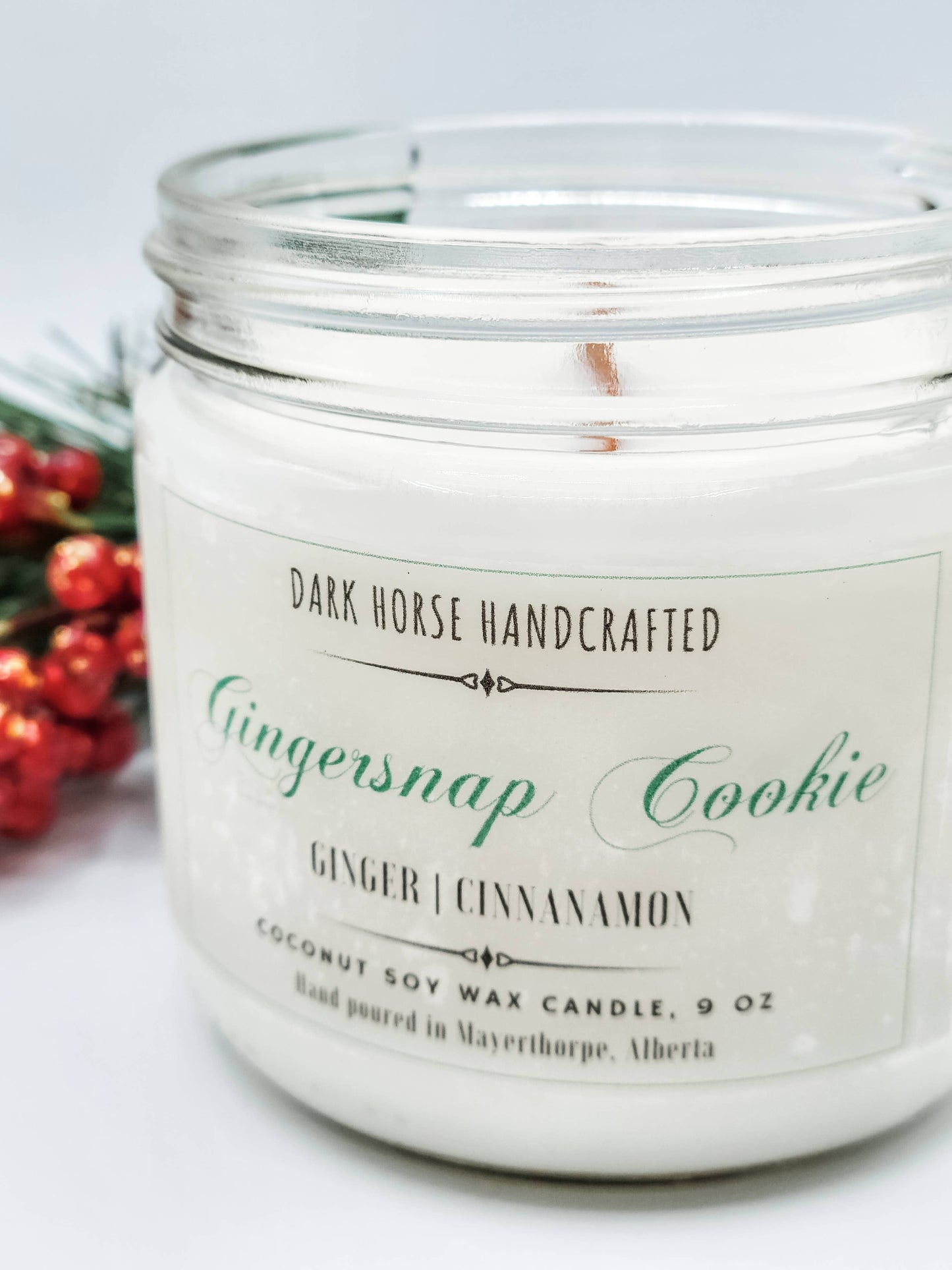 Gingersnap Cookie - Scented, Natural Coconut Soy Candle