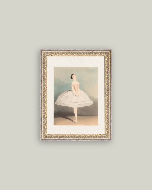 Ballerina Framed Antique Art