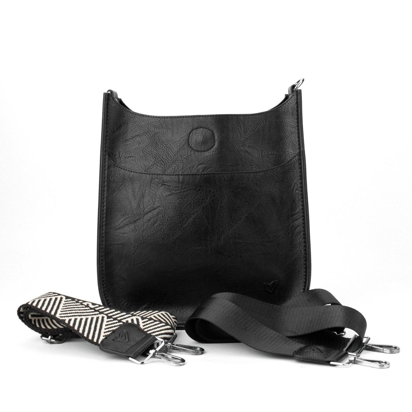 NEW Oakville Vegan Leather Messenger - Black