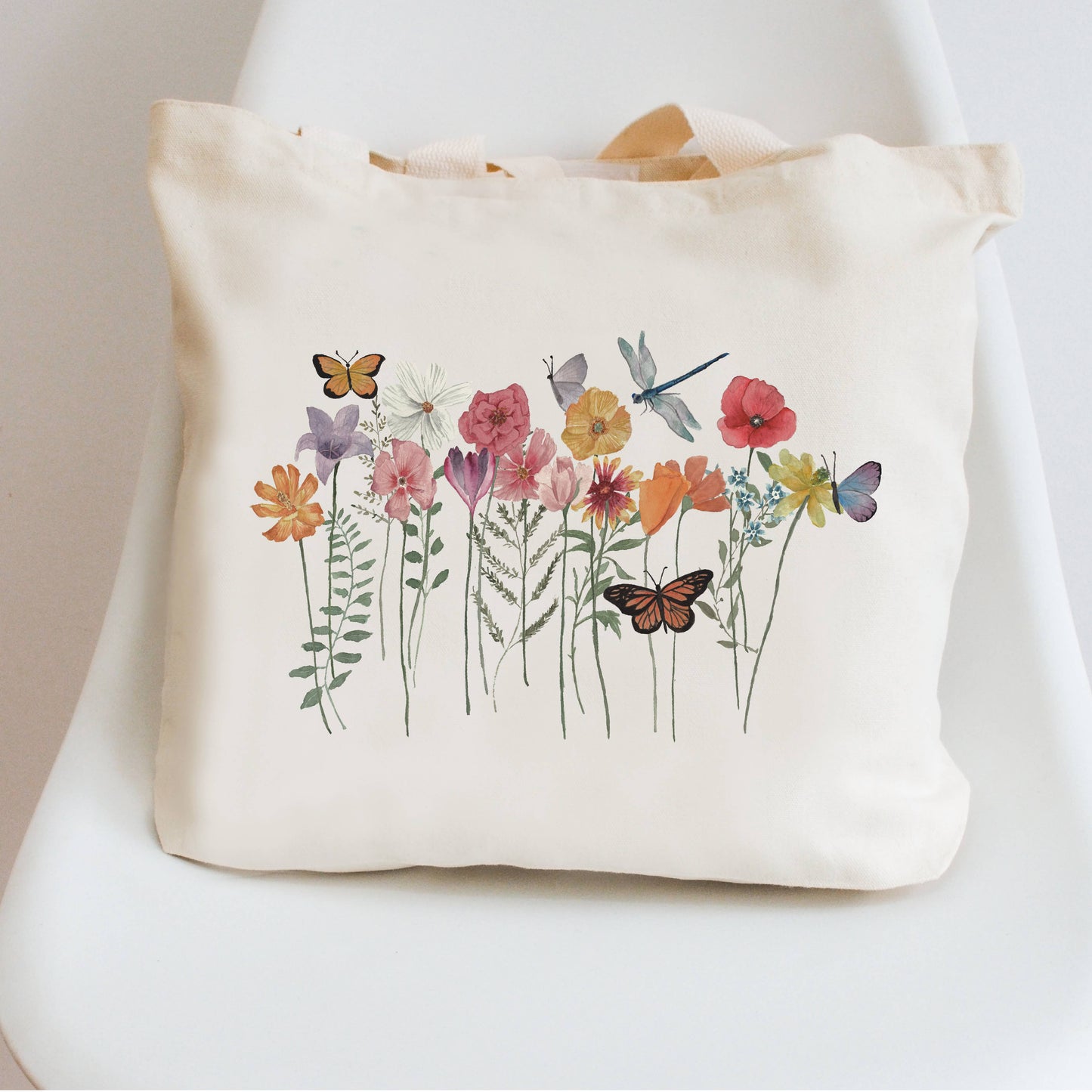 Wildflower Spring Canvas Tote Bag