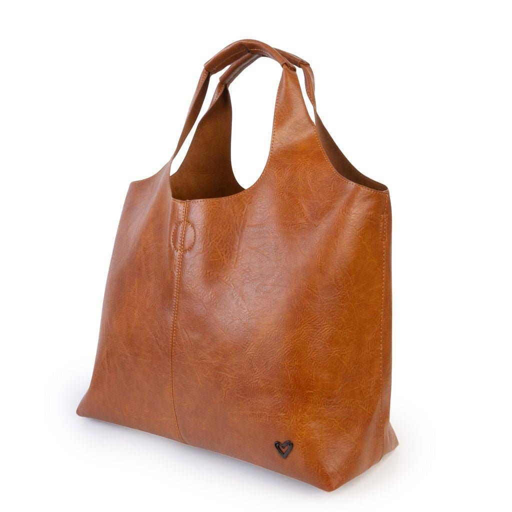 NEW: Kipling Vegan Leather Tote - Cognac