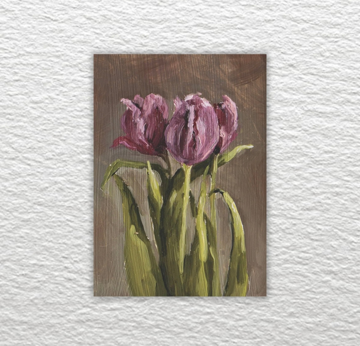 “tulips ii” 4x6"(Framed)