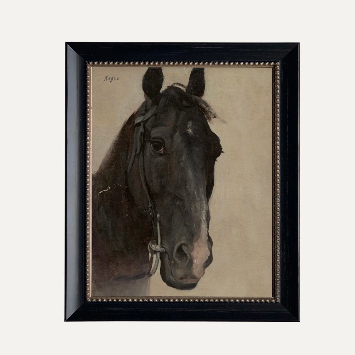 Fine Art Print- The Black Horse 12x18” (framed)