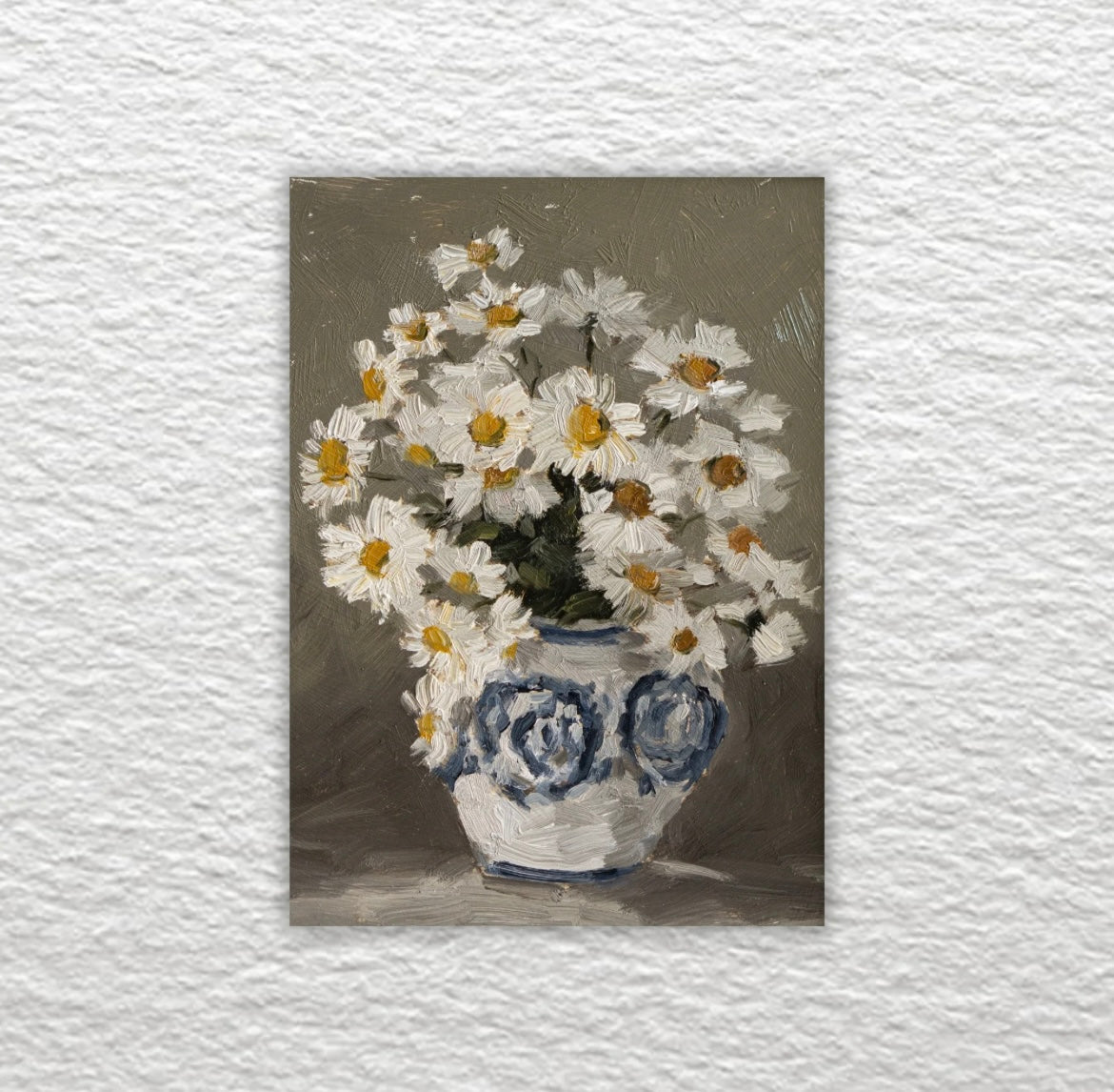 “daises in bloom” 4x6" (Framed)