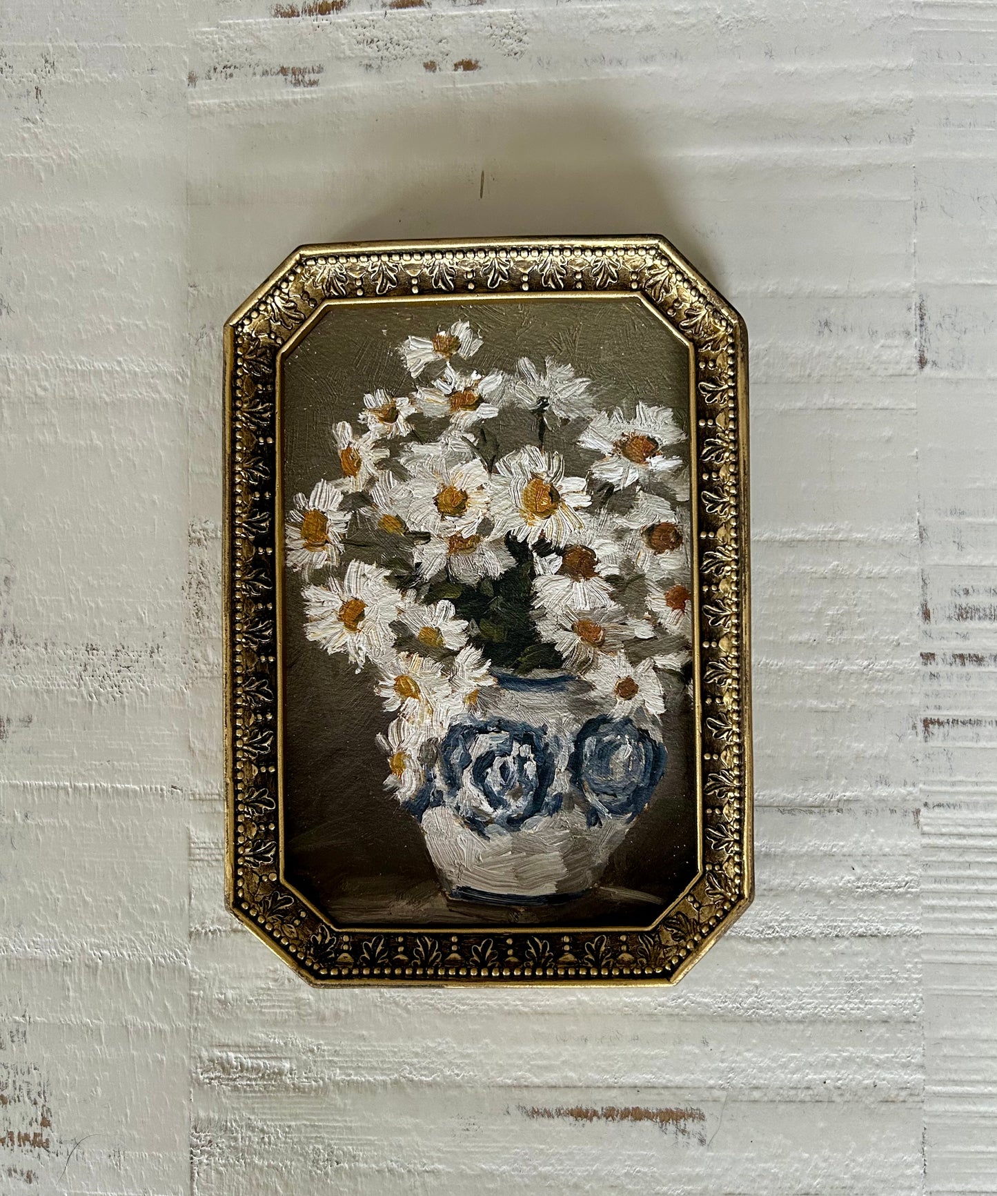 “daises in bloom” 4x6" (Framed)