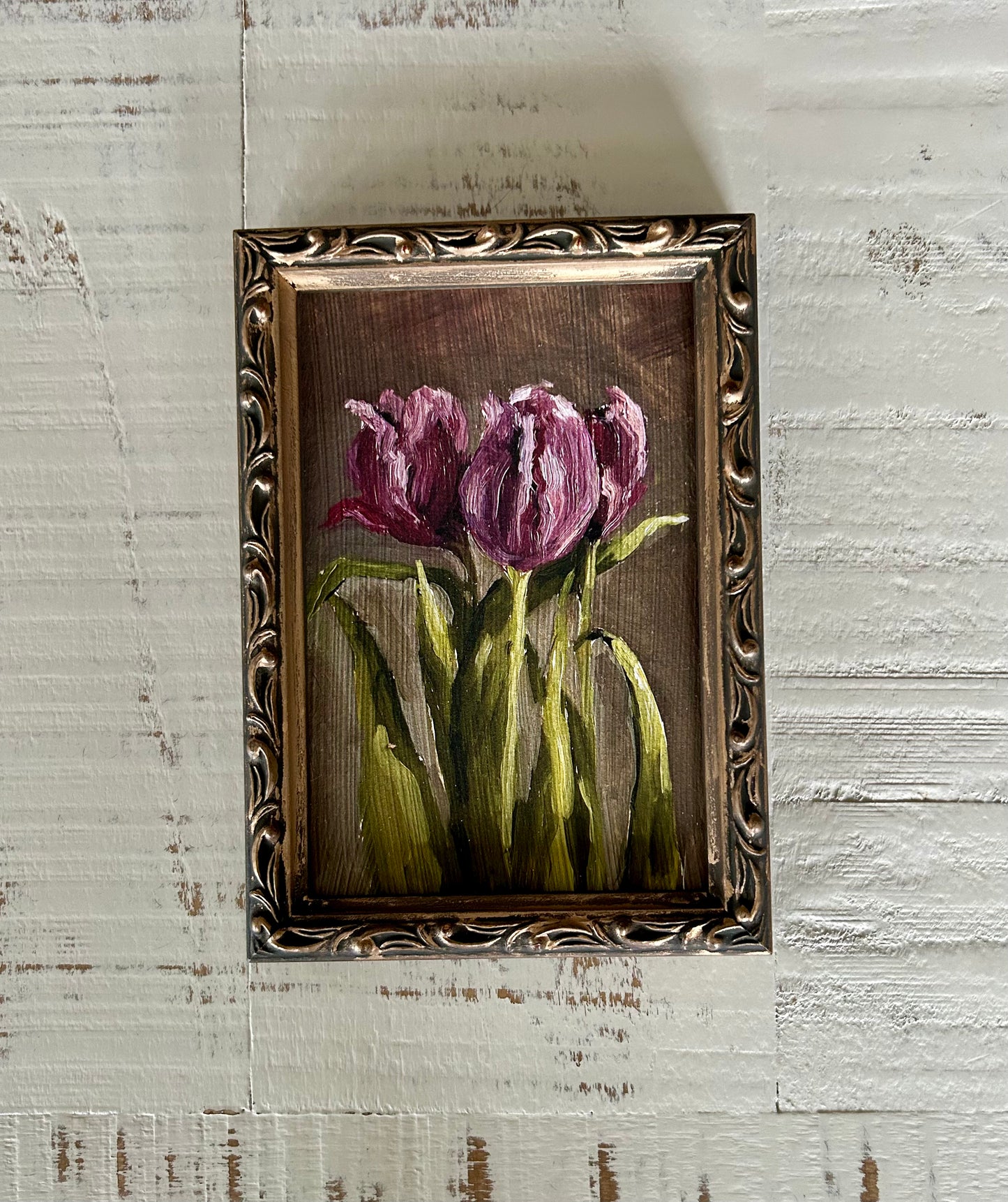 “tulips ii” 4x6"(Framed)