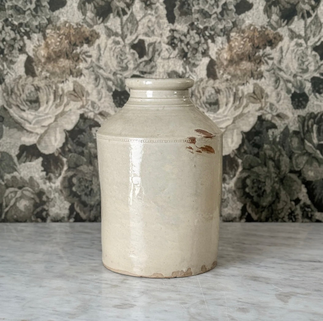 Vintage Cream Crock Vase