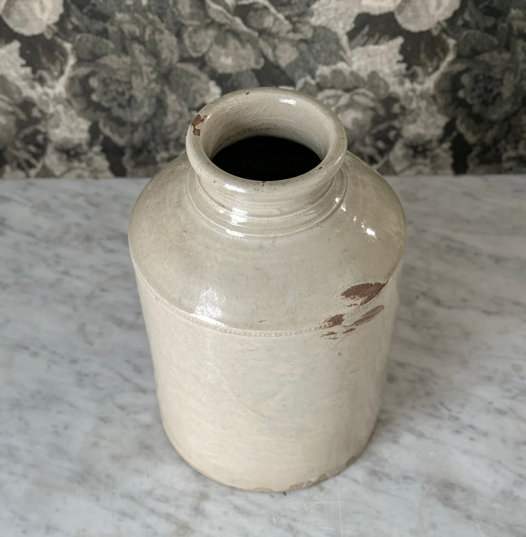 Vintage Cream Crock Vase