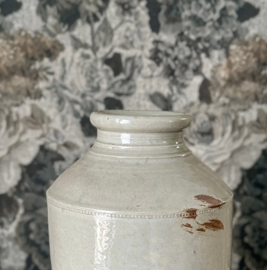 Vintage Cream Crock Vase