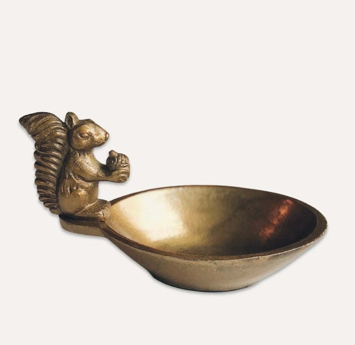 Brass Squirrel Dish