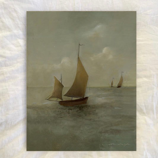 sail vi - Hannah Winters (framed ) 5x7"