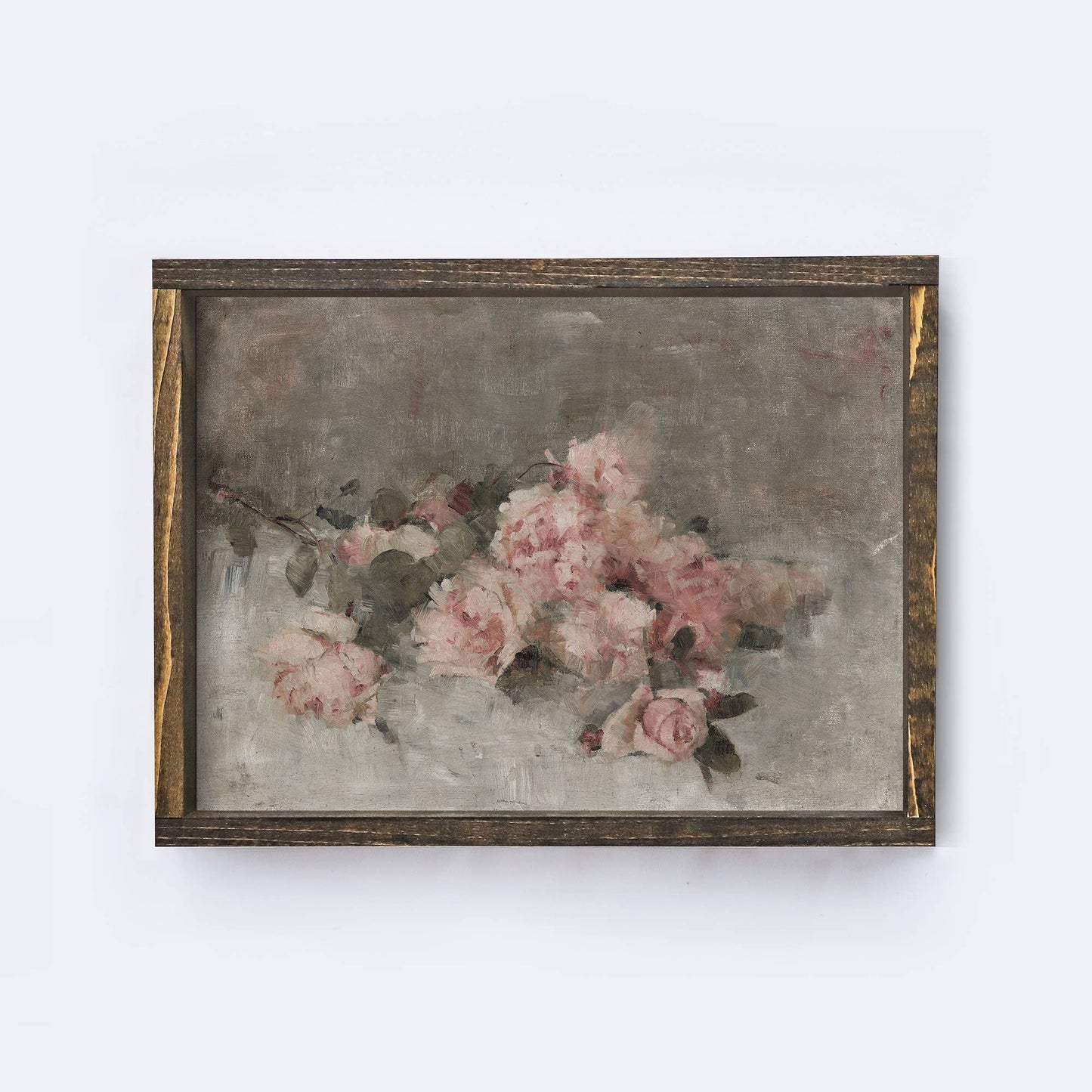 Vintage Flower Print Framed | Flower Painting