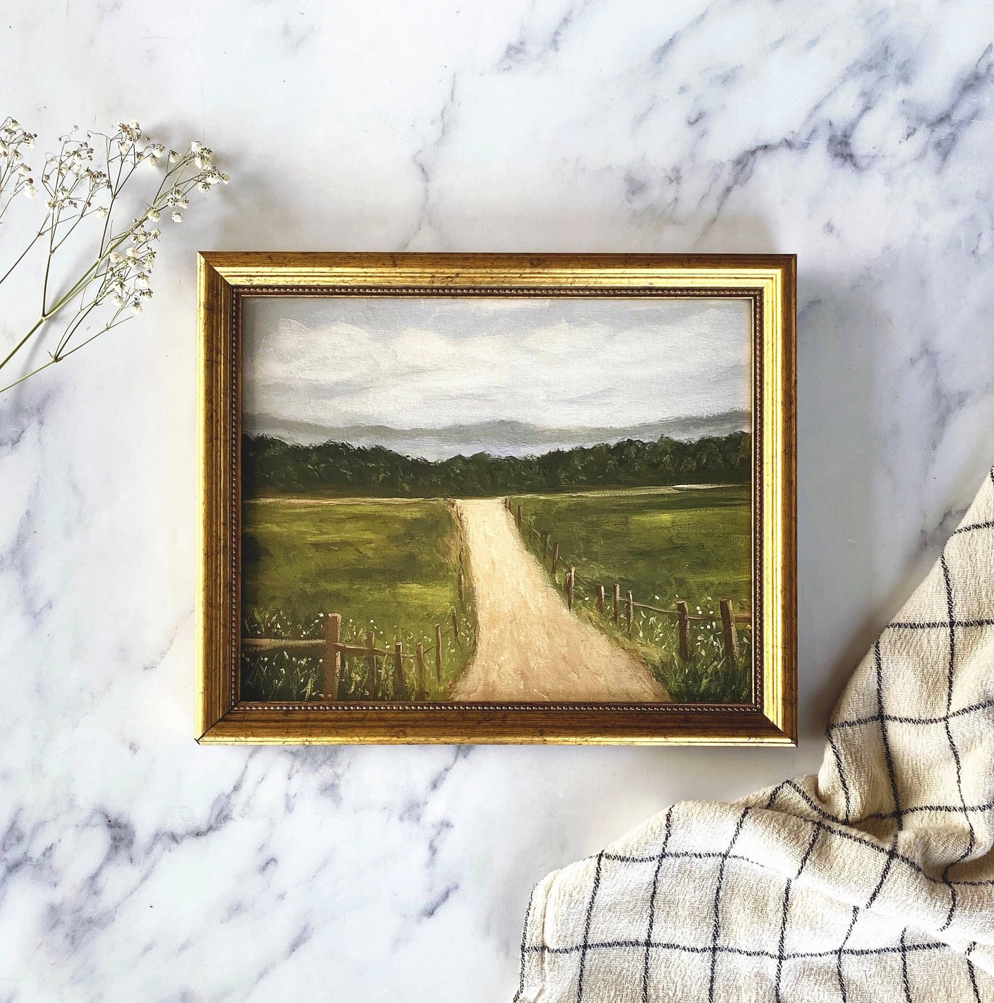 QUIET ROAD - Art Print (framed) 8x10"