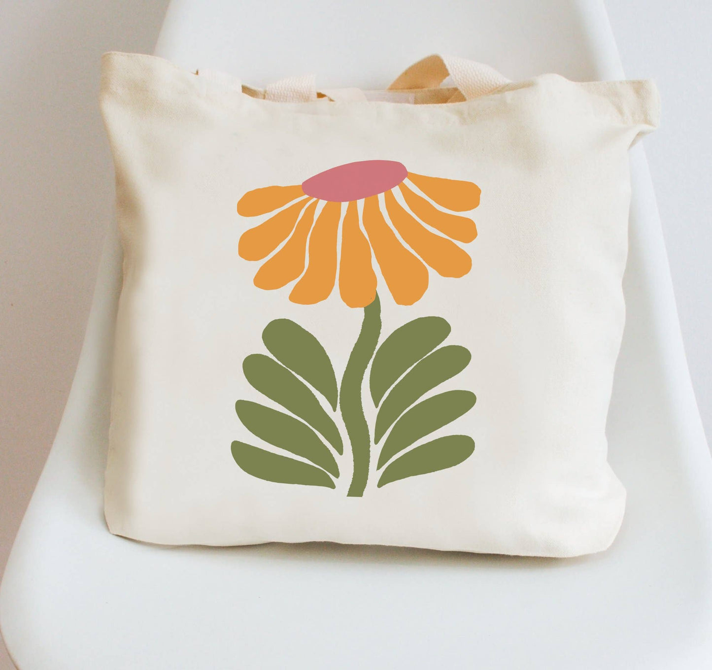 Boho Flower Tote Bag Canvas