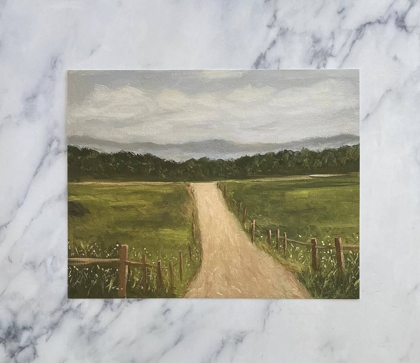 QUIET ROAD - Art Print (framed) 8x10"