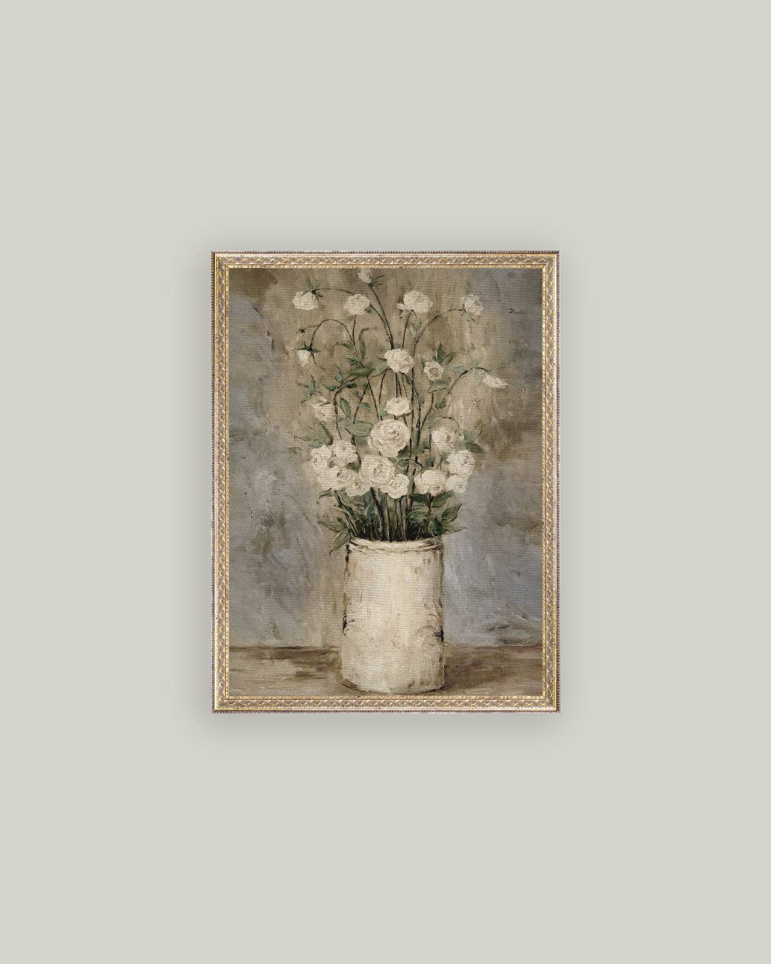 Long Stem Roses Framed Antique Art